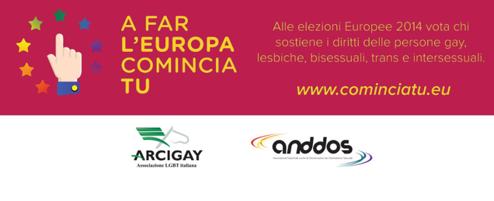 “A far l’Europa comincia tu”, campagna promossa da Arcigay