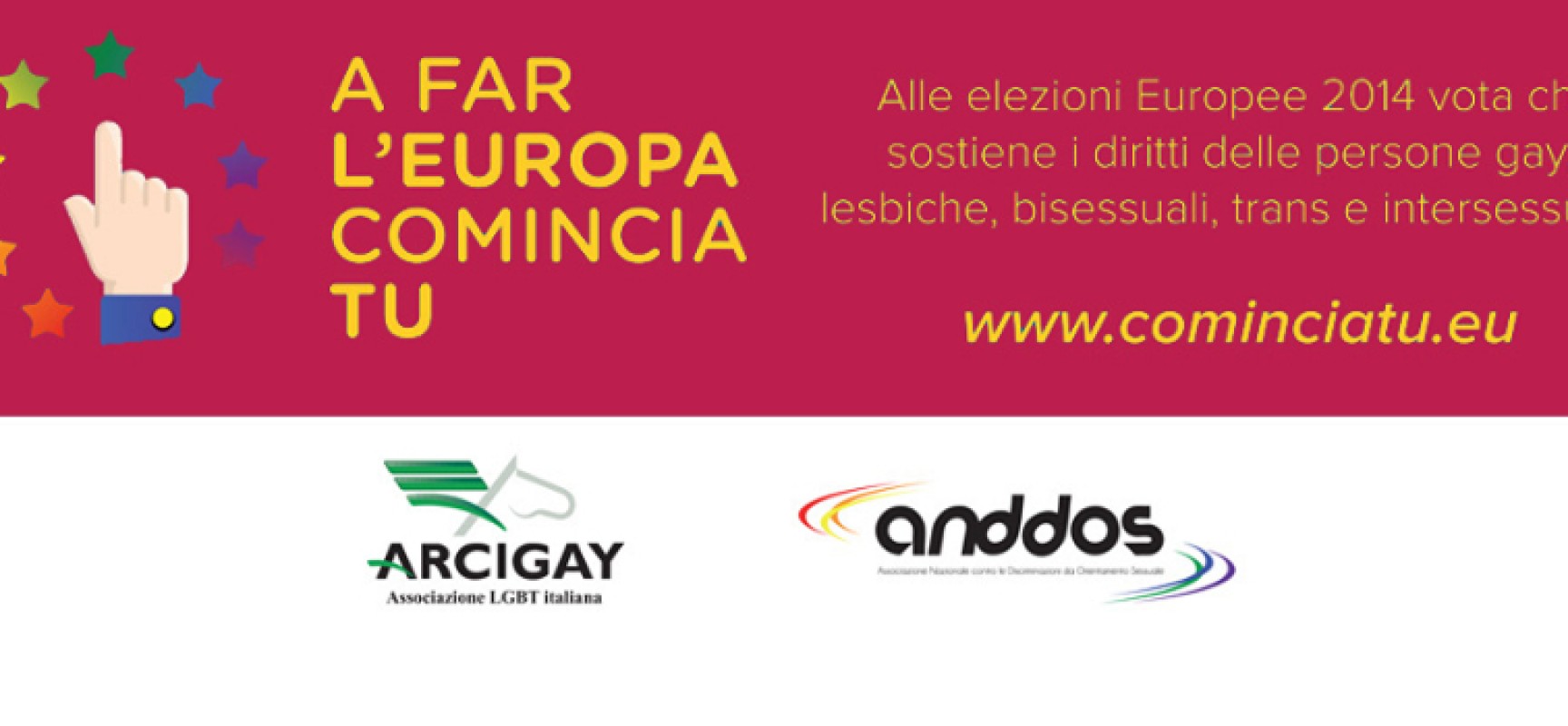 “A far l’Europa comincia tu”, campagna promossa da Arcigay