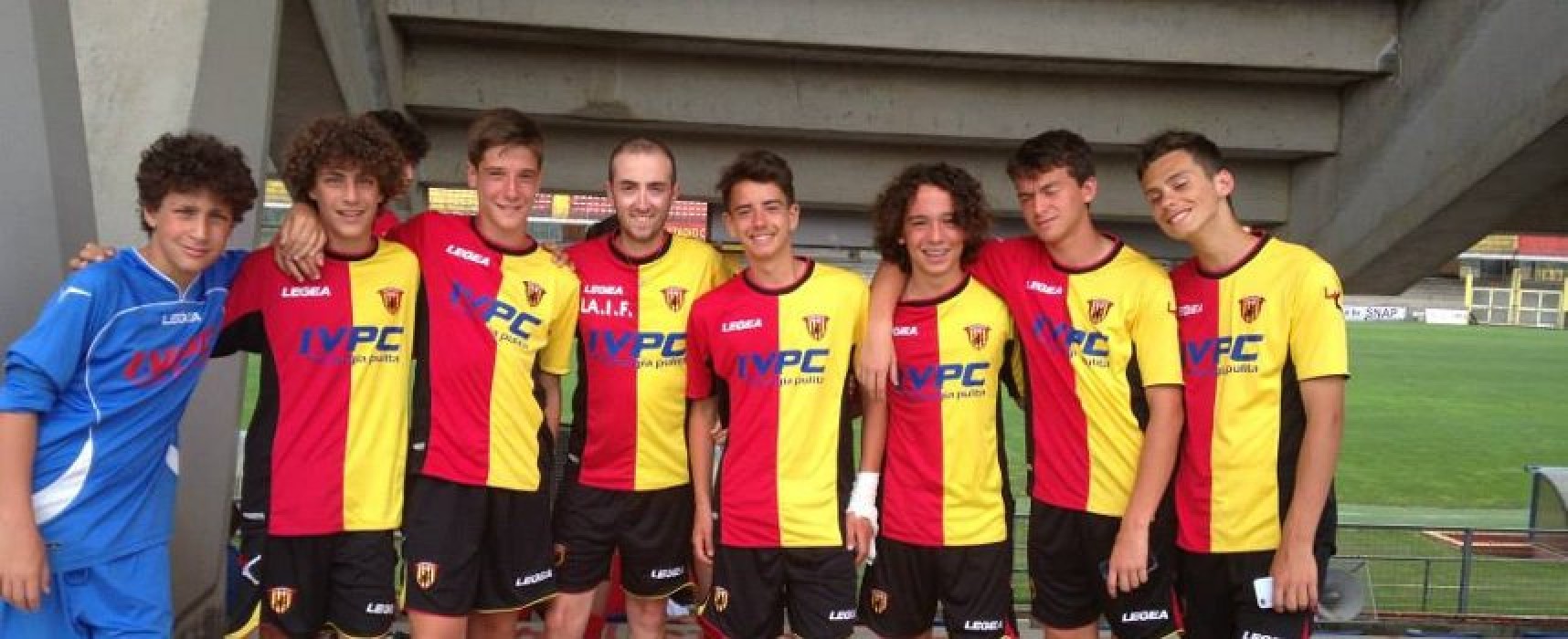 I giovani dell’Unione Calcio a scuola dal Benevento