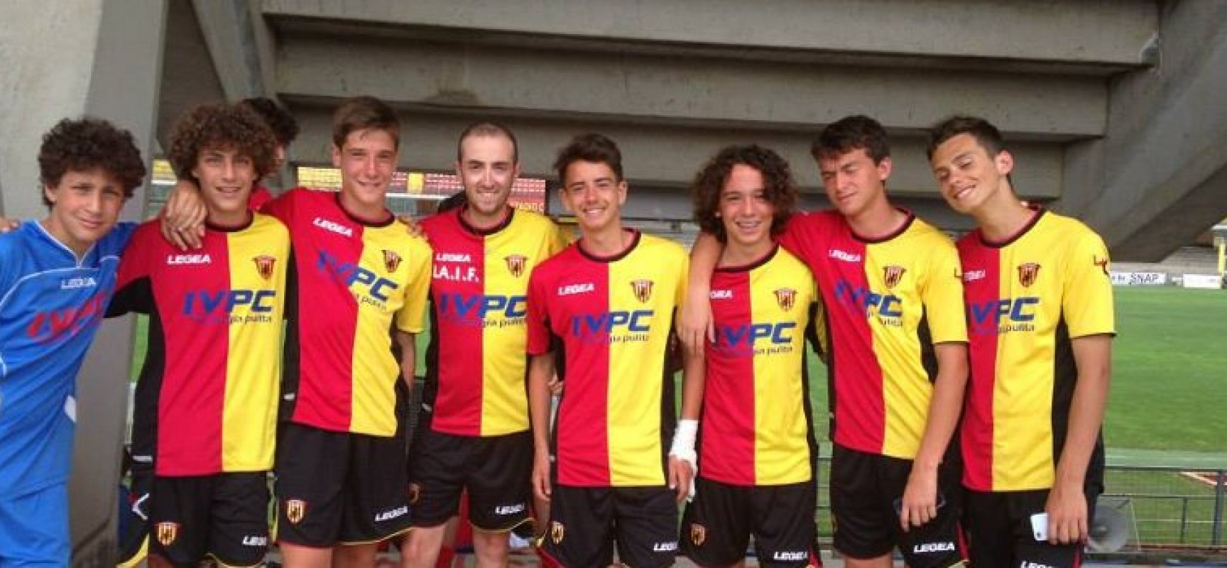 I giovani dell’Unione Calcio a scuola dal Benevento