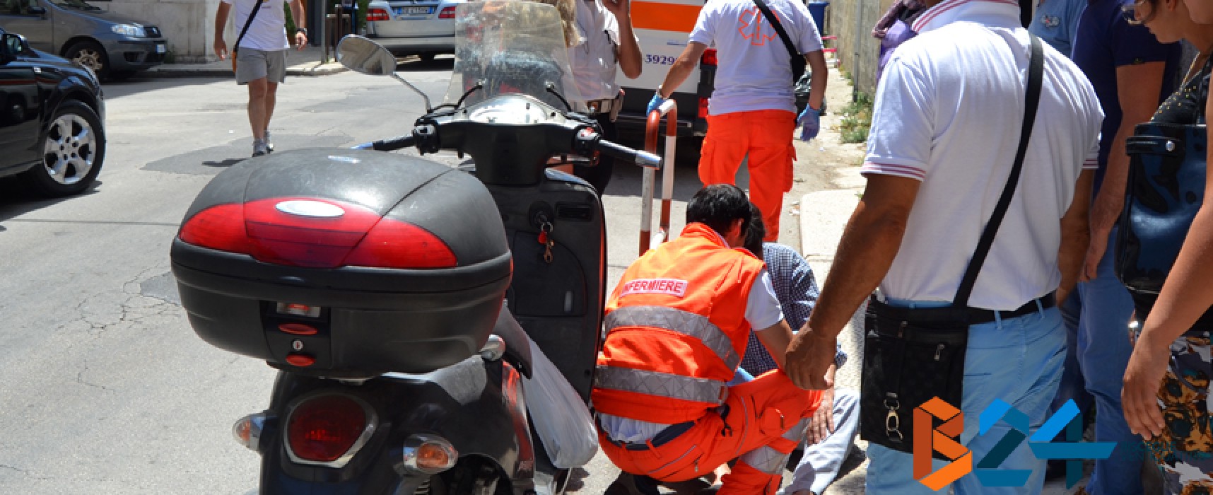 Incidente in Via San Lorenzo, coinvolti uno scooter ed un’autovettura