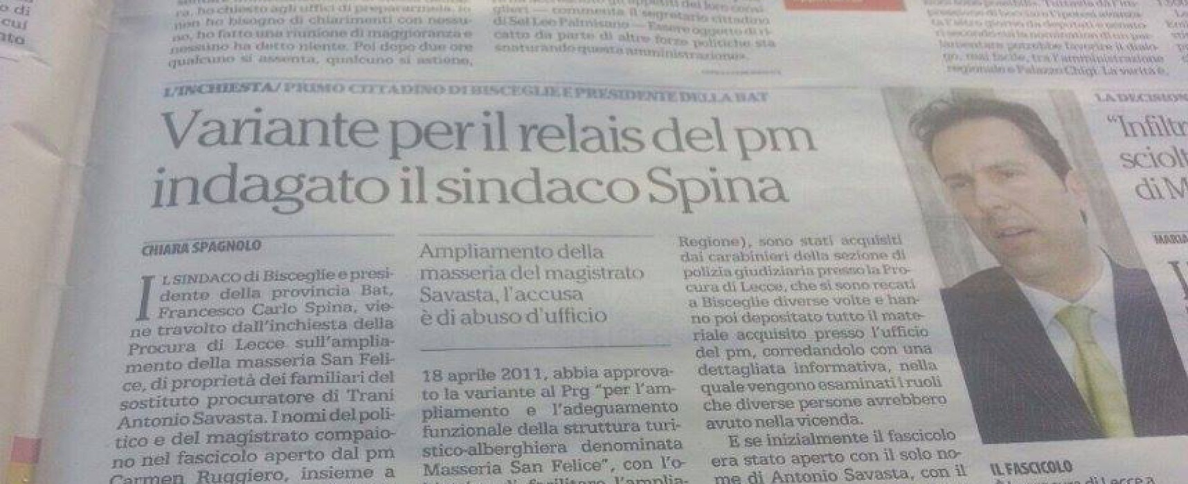 Repubblica: Spina e Losapio indagati nell’inchiesta su Masseria San Felice