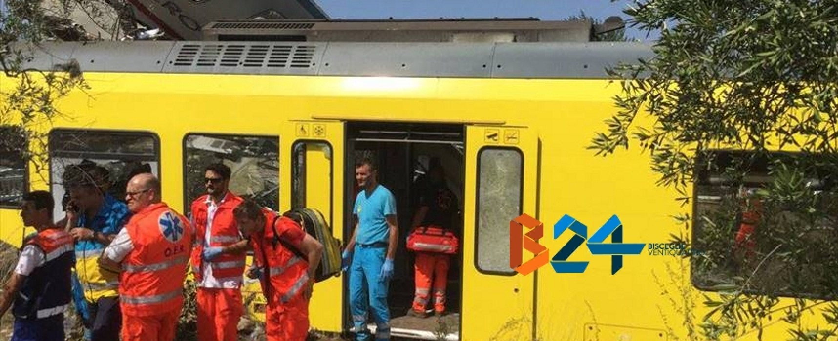 Strage ferroviaria: tra i soccorritori anche l’Oer Bisceglie, “Immagini difficili da dimenticare” / FOTO