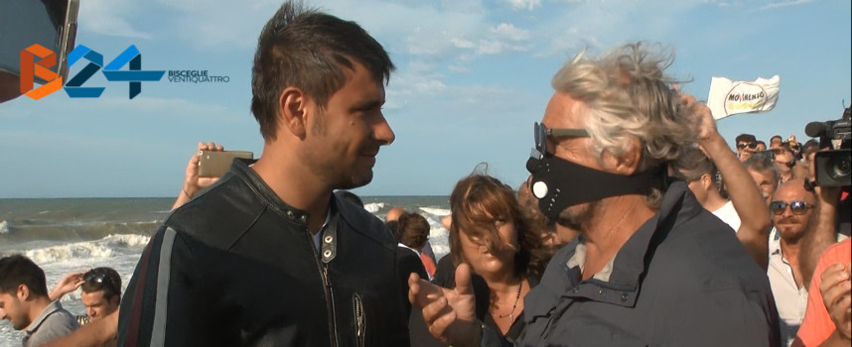 Grillo mascherato a Torre Calderina per il no alla condotta sottomarina /INTERVISTA VIDEO