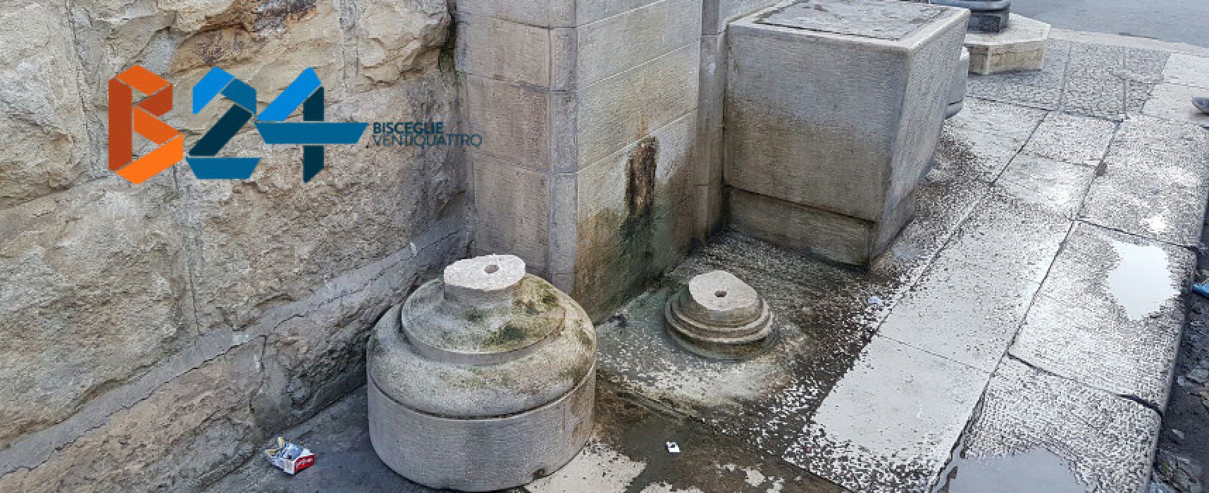 Danneggiata la celebre fontana delle “Tre pompe” / FOTO