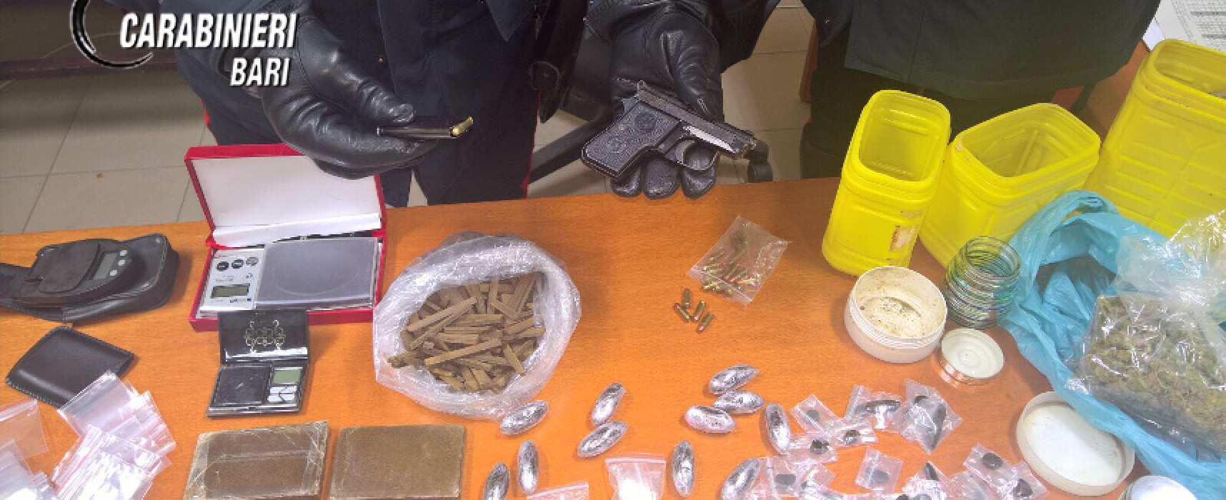 Carabinieri arrestano 38enne ai domiciliari, deteneva droga e una pistola