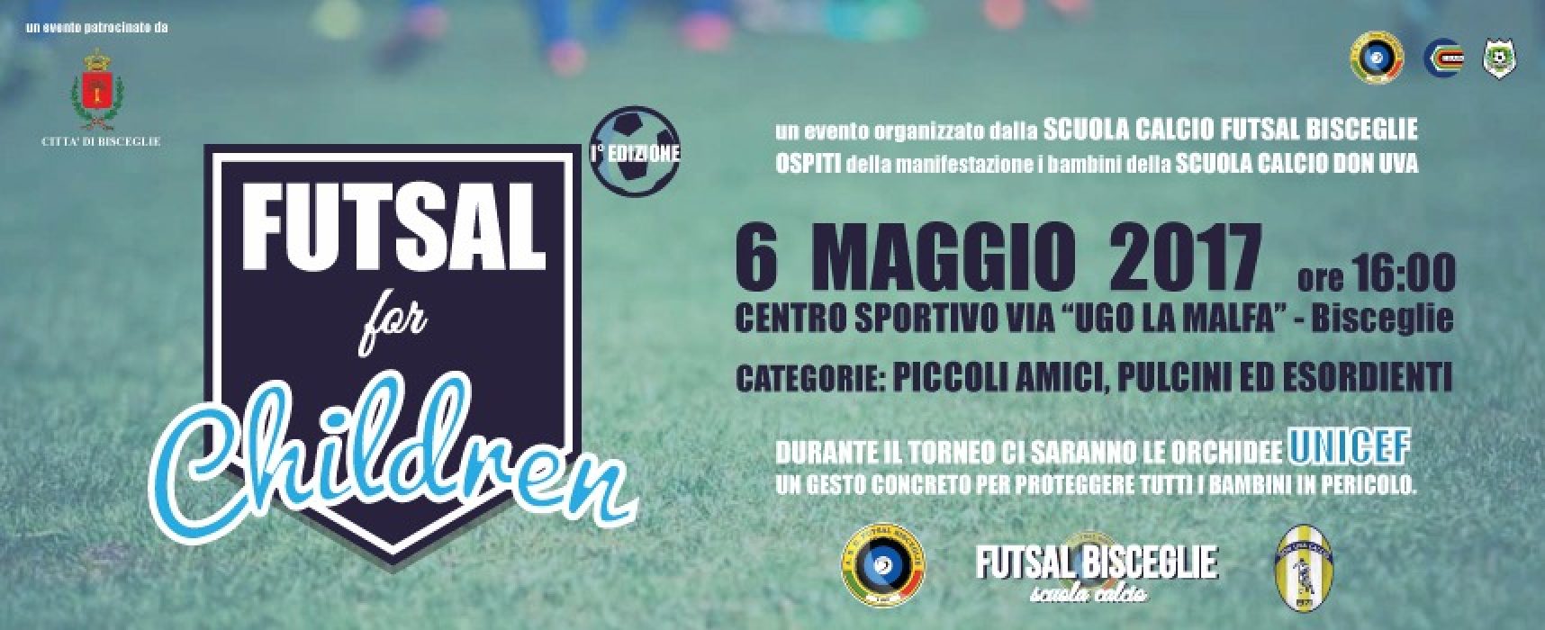 Futsal Bisceglie: domani prima edizione del torneo giovanile “Futsal for Children”