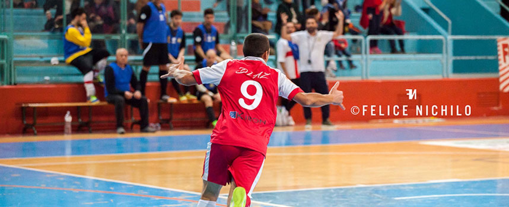 De Cillis serve il tris, Diaz corsara in casa del Futsal Brindisi
