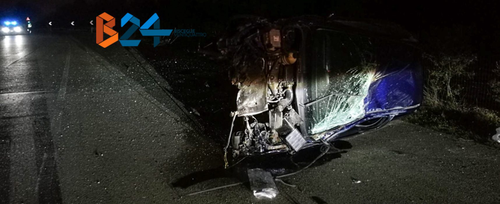 Auto si ribalta sulla Bisceglie-Andria, donna 35enne al pronto soccorso / FOTO