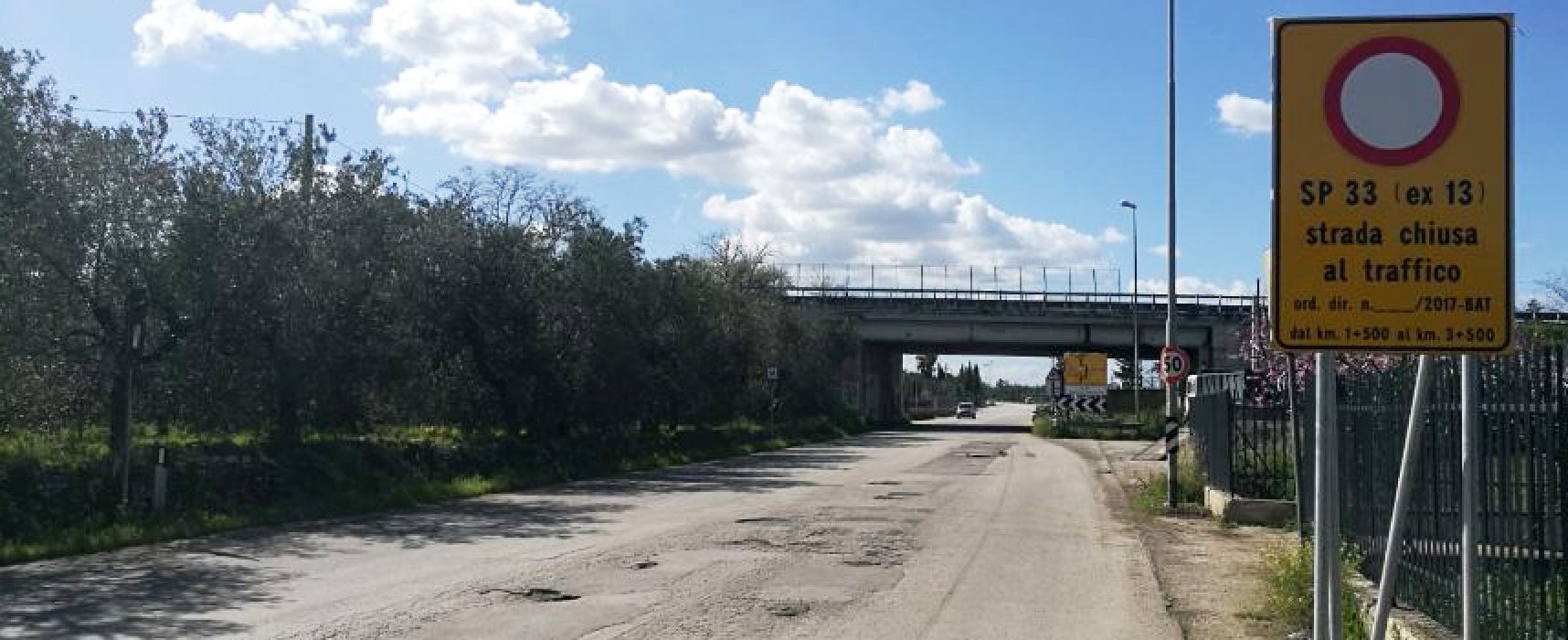 Terminati i lavori, riapre la strada provinciale Bisceglie-Andria