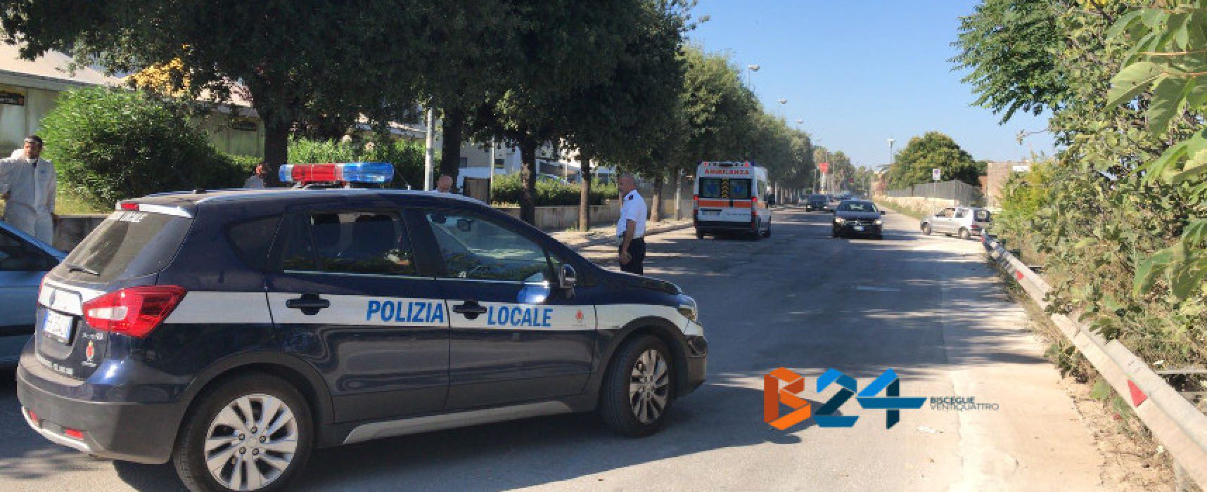 Incidente in via Vecchia Corato, ciclista al pronto soccorso