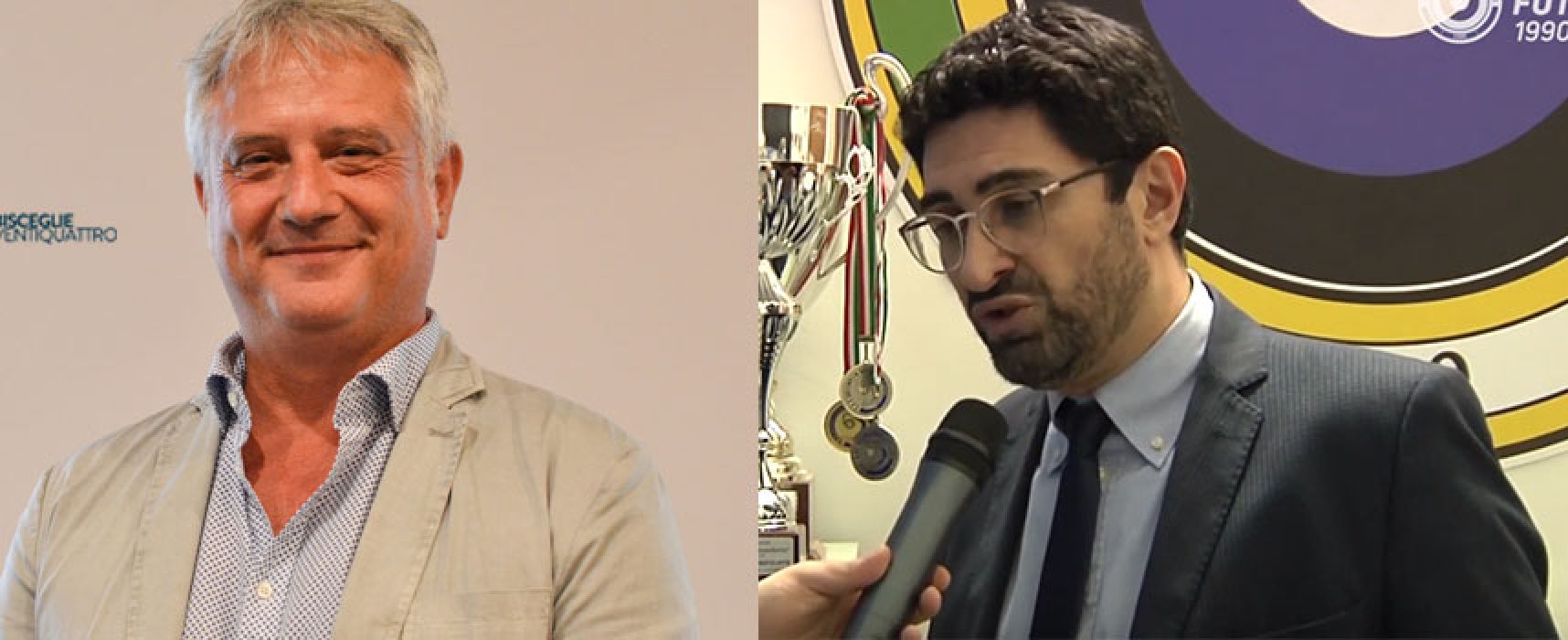 Assessore Naglieri commenta andamento Futsal Bisceglie, il presidente Simone replica / VIDEO