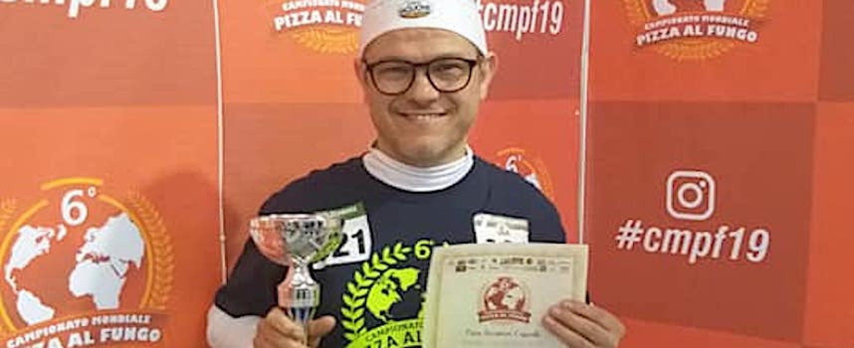 Riconoscimento per il pizzaiolo biscegliese Angelo Di Molfetta a Gravina di Puglia