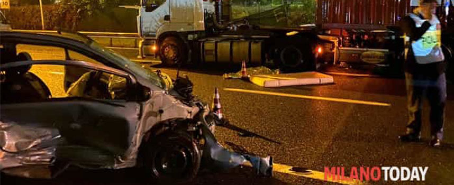 Tragico incidente sulla tangenziale di Milano, morta 36enne biscegliese
