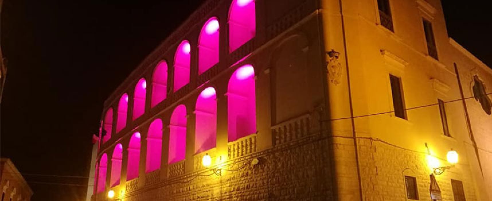 Prevenzione tumore seno, Palazzo San Domenico e Teatro Garibaldi illuminati di rosa