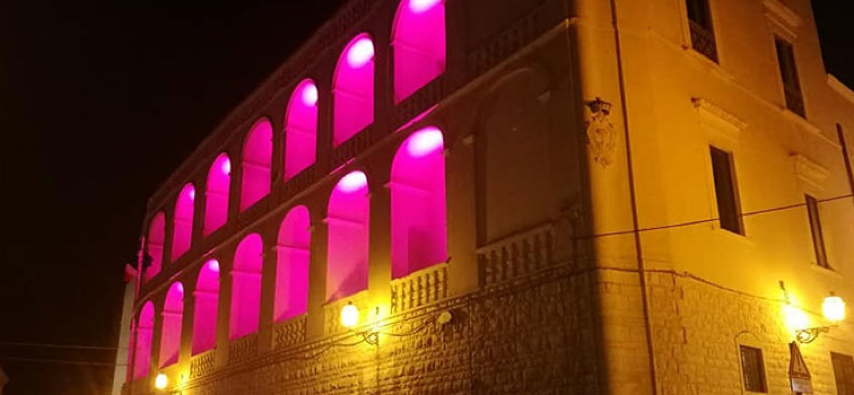 Prevenzione tumore seno, Palazzo San Domenico e Teatro Garibaldi illuminati di rosa
