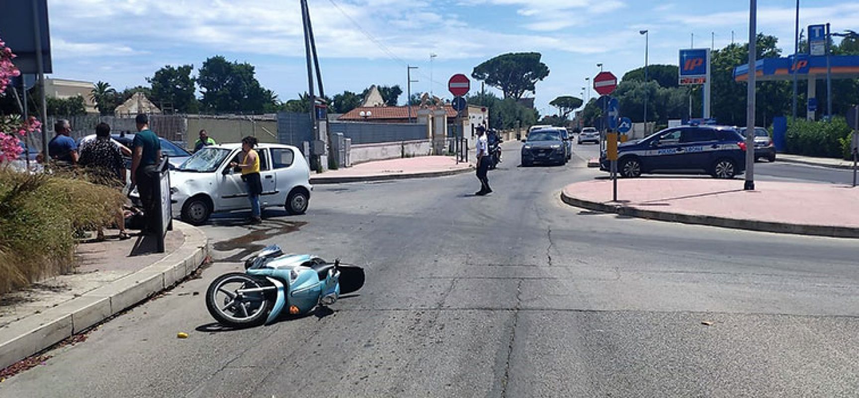 Incidente in via Imbriani, ferito giovane biscegliese a bordo di uno scooter
