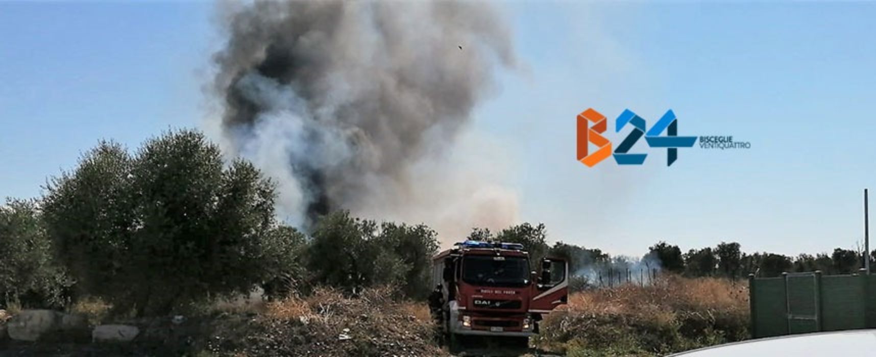 Incendio in via Lama di Macina, intervengono i Vigili del Fuoco