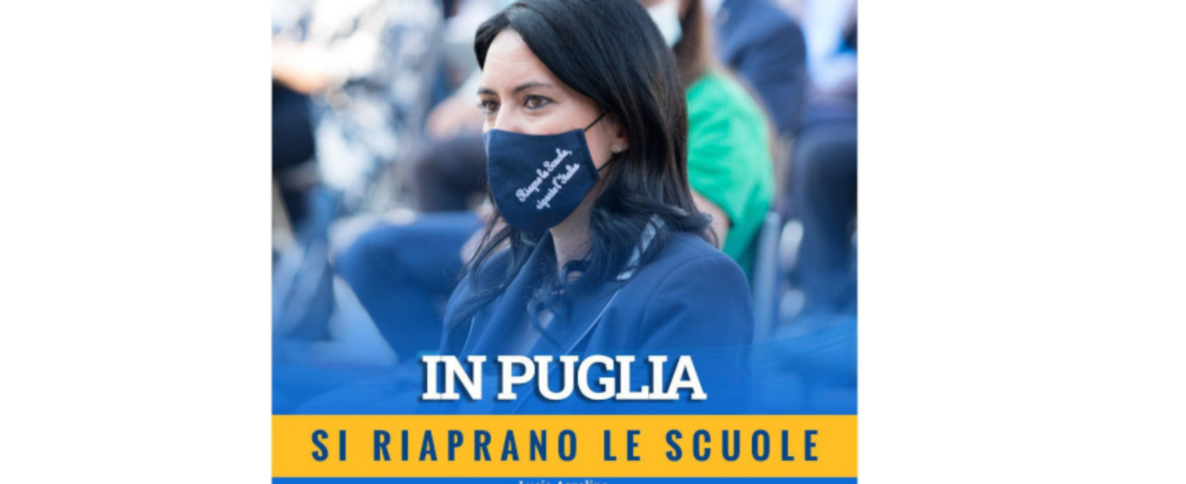 Ministra Azzolina: “In Puglia si riaprano le scuole. I contagi avvengono fuori, non negli istituti”