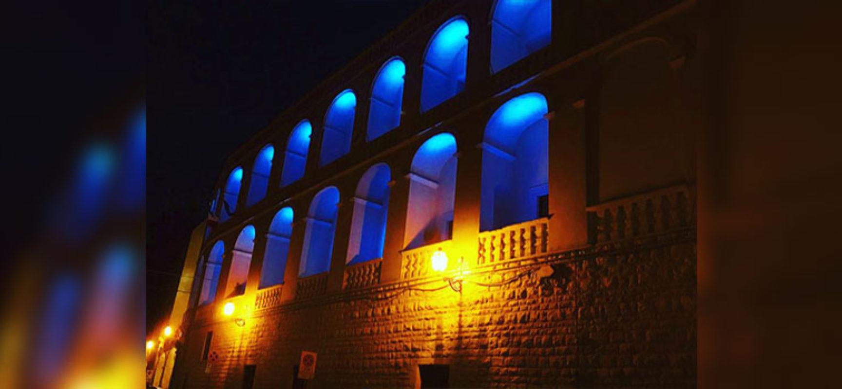 Illuminato di blu Palazzo San Domenico per i 116 anni del Rotary