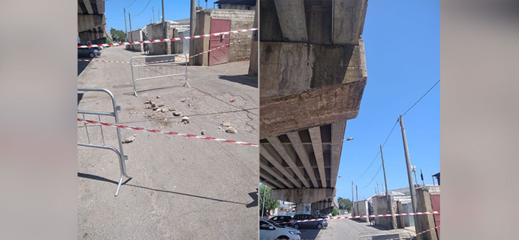 Calcinacci caduti da ponte Macchione, Parisi: “E’ competenza ANAS, Ufficio tecnico intervenuto”
