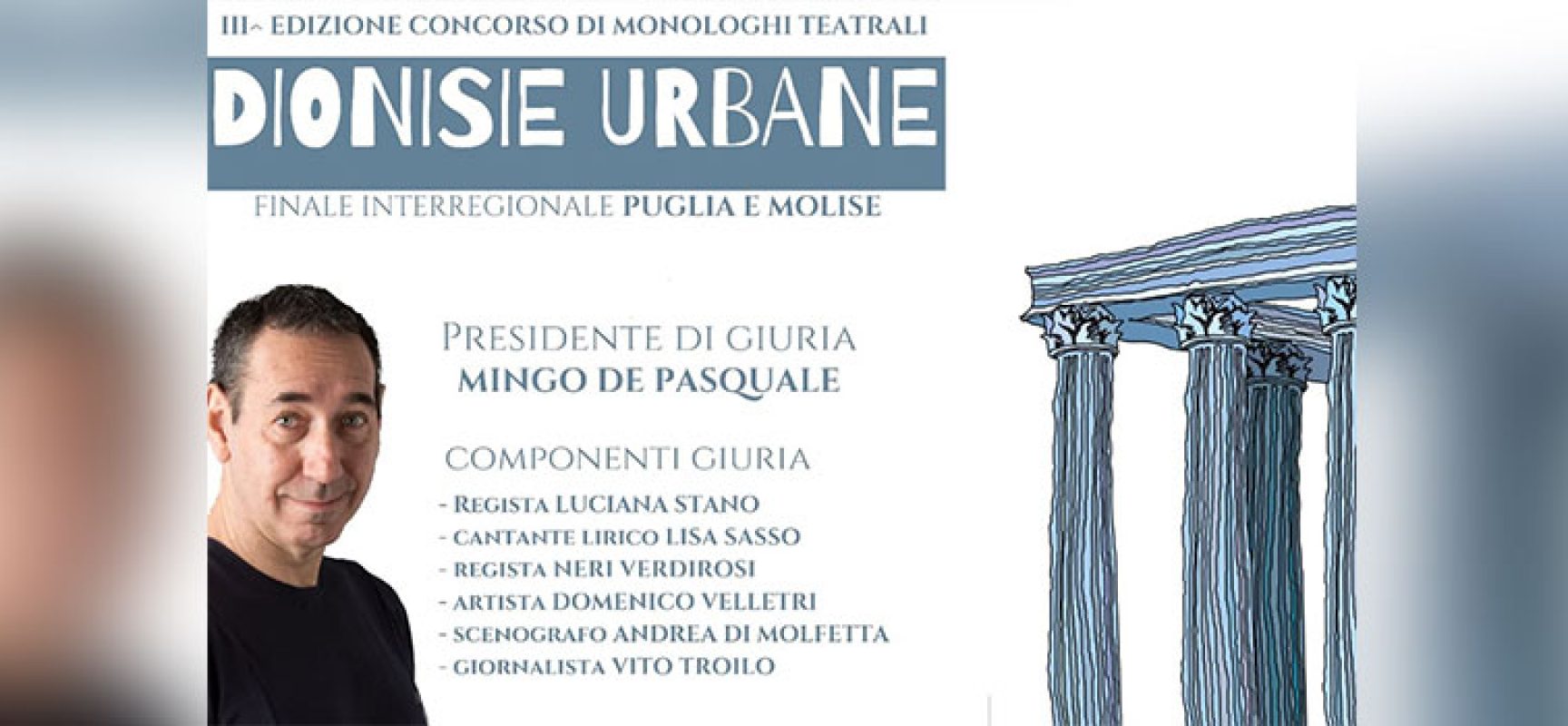 Premio teatrale “Dionisie Urbane”: Mingo De Pasquale presidente di giuria