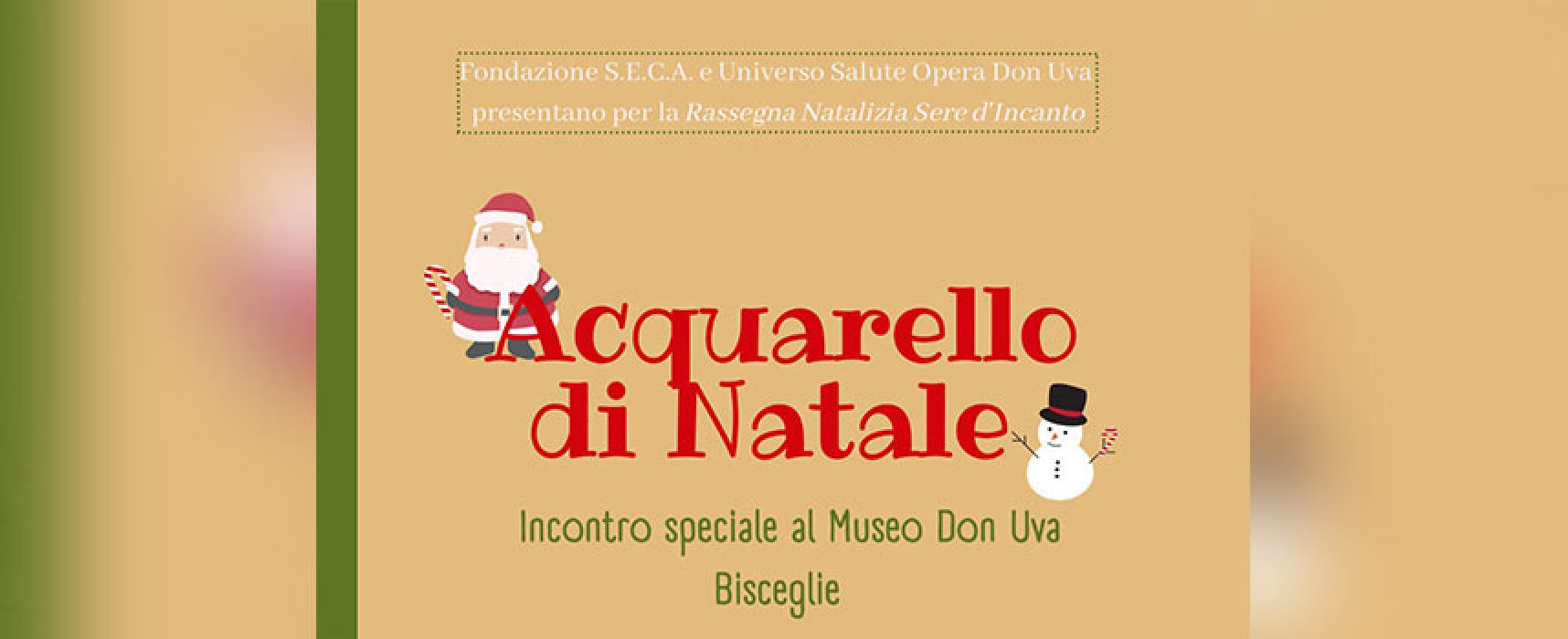 Il progetto Natale d’Arte con Acquerello Natalizio fa tappa a Bisceglie