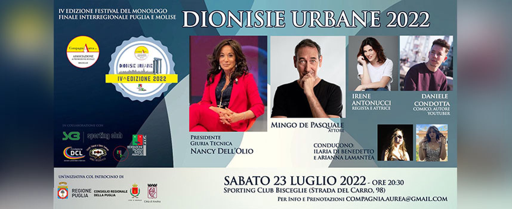 “Dionisie Urbane”: definiti i nomi dei sei finalisti per l’edizione 2022