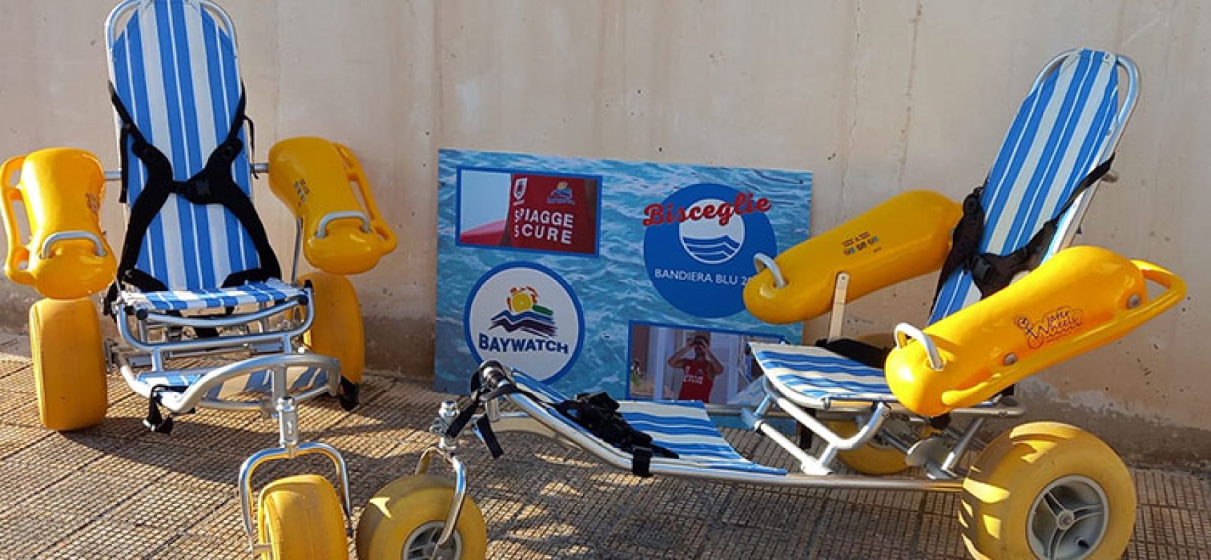 Associazione Baywatch acquista una nuova sedia Job per le persone disabili in spiaggia