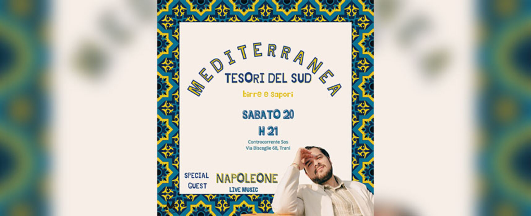 Napoleone in concerto a Controcorrente S.O.S. per il “Mediterranea – tesori del sud”