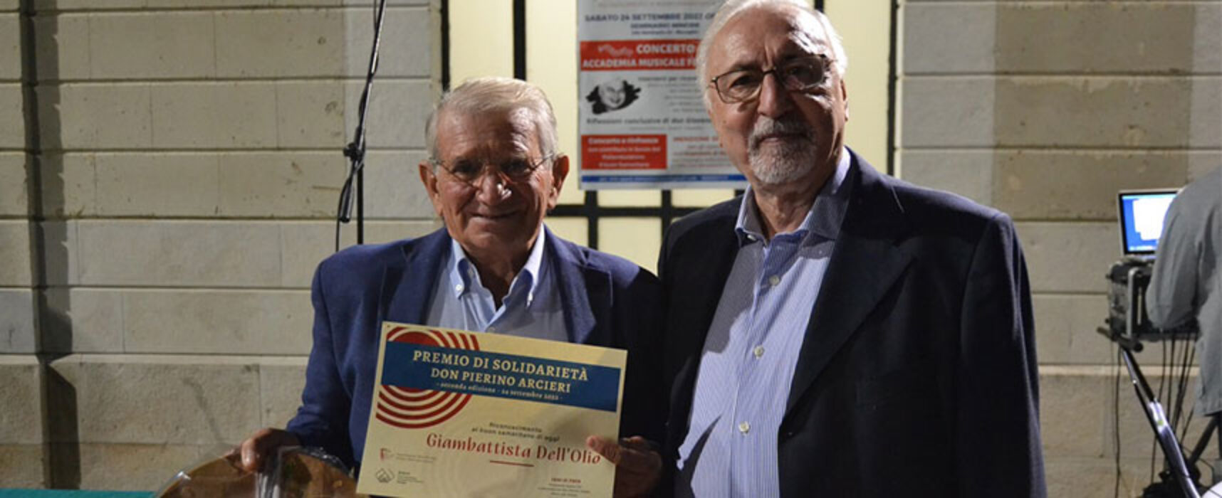 A Giambattista Dell’Olio il Premio di Solidarietà don Pierino Arcieri 2022