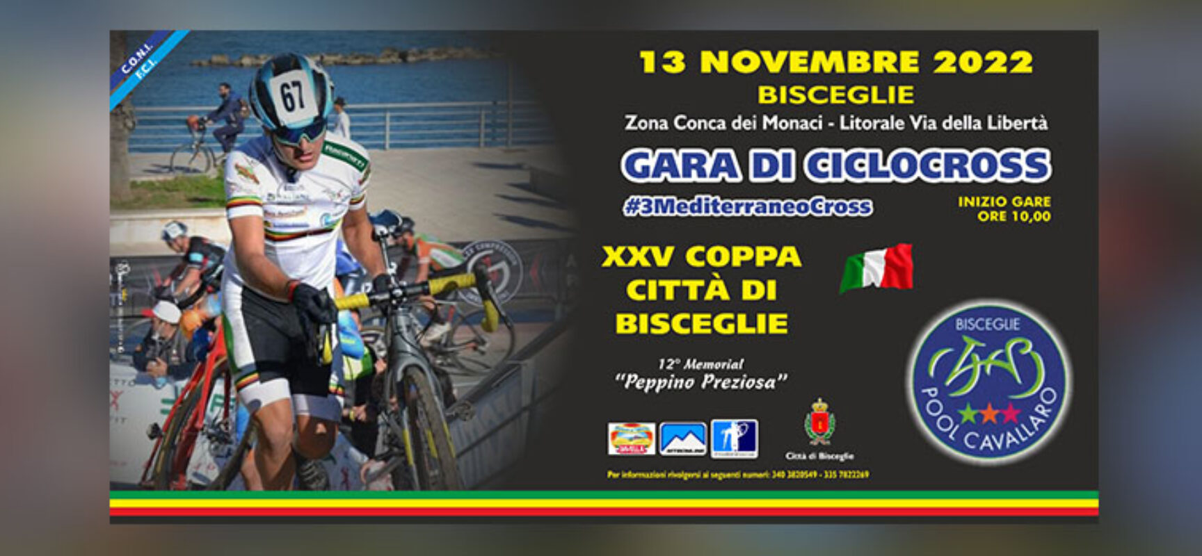 Ciclocross, al via la 25esima edizione della “Coppa Città di Bisceglie”