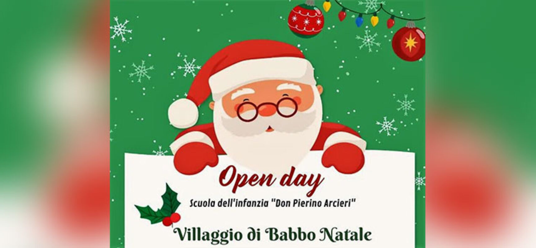 Oggi il Villaggio di Babbo Natale alla Scuola dell’infanzia “Don Pierino Arcieri” di Bisceglie
