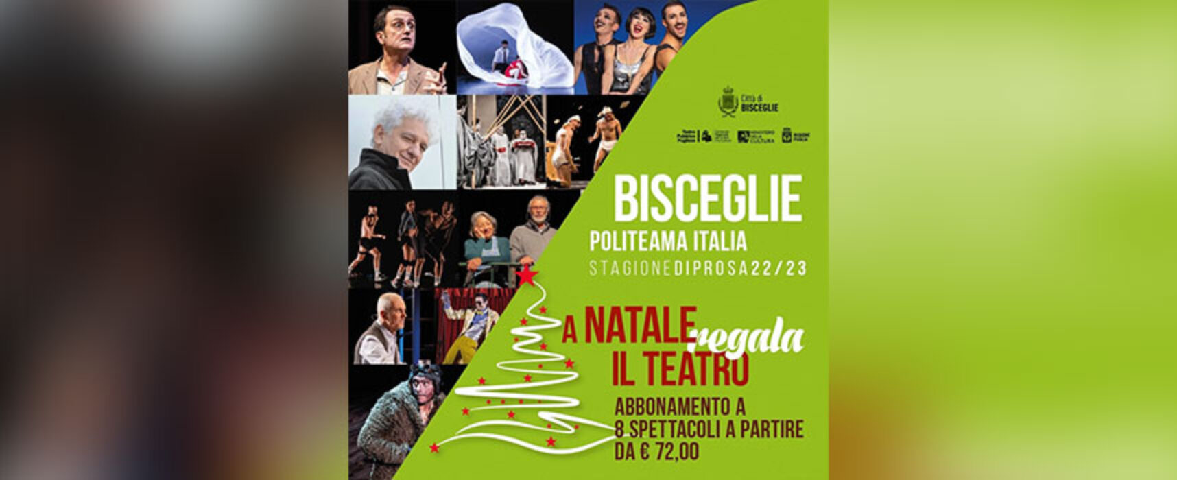 “A Natale regala il teatro”, abbonamento speciale per stagione teatrale a Bisceglie