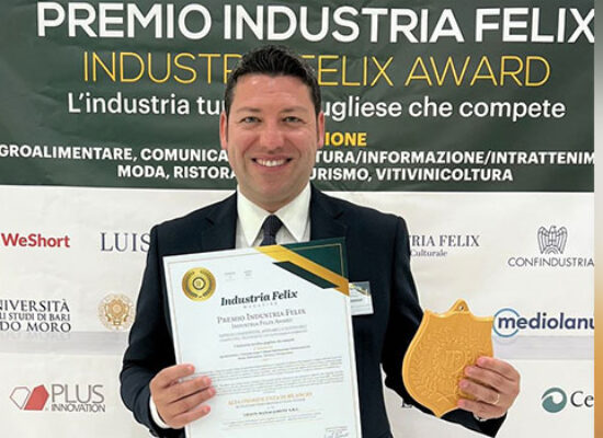 All’imprenditore biscegliese Maurizio Di Pinto il premio Industria Felix